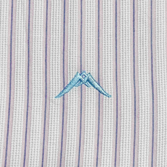 遠州織物「レディース　ストライプシャツ ノーマリーデザイン」ピンク 8枚目の画像