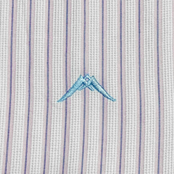 遠州織物 「メンズストライプ長袖シャツ ノーマリーデザイン」ピンク 7枚目の画像