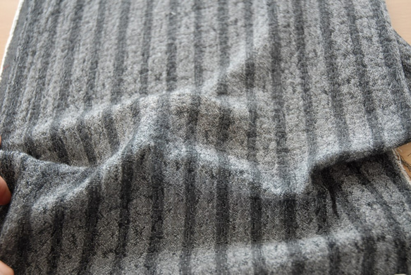 綿100％　遠州織物「おさストライプ」晒 4枚目の画像