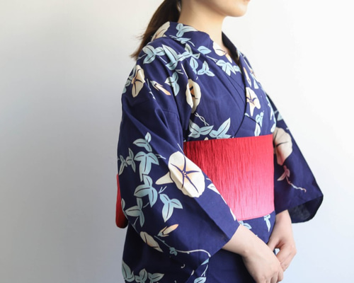 注染染め 手縫い 浴衣 すずらん 鈴蘭 低身長さん 注染染め