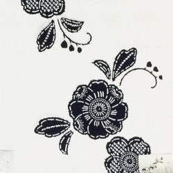 【絞り花模様（白地）】白地×紺・仕立てあがり・浜松注染ゆかた10柄 2枚目の画像