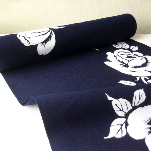 浴衣注染薔薇バラ