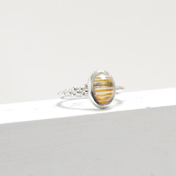 SV925ルチルクォーツ キャッツアイのリング/ASATSUYU 3枚目の画像