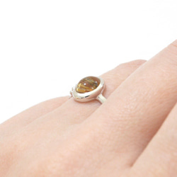 SV925ルチルクォーツ キャッツアイのリング/ASATSUYU 5枚目の画像