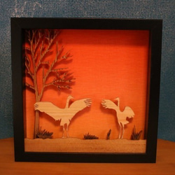 糸鋸アート作品 タンチョウ 立体・オブジェ HappyMondayFurniture 通販