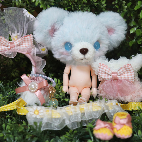 創作ドール可動ボディ熊ちゃんブライス人形編みぐるみクマアートドール