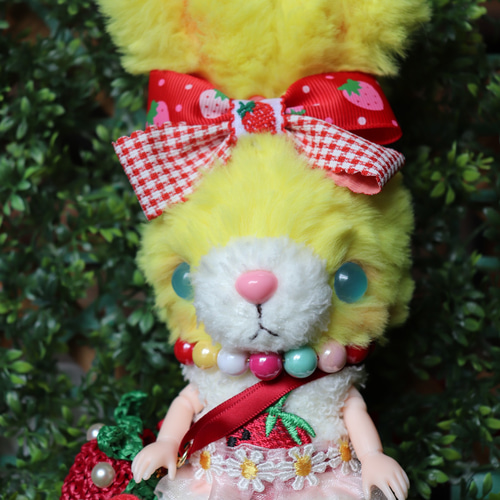 創作ドール可動ボディうさぎちゃん人形編みぐるみ ブライス友達ラビット