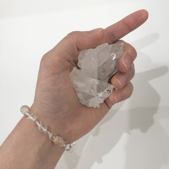 アクアマリン ブレスレット ホワイト ムーンストーン モルガナイト ピンクアクアマリン 水晶 天然石(B45) 3枚目の画像