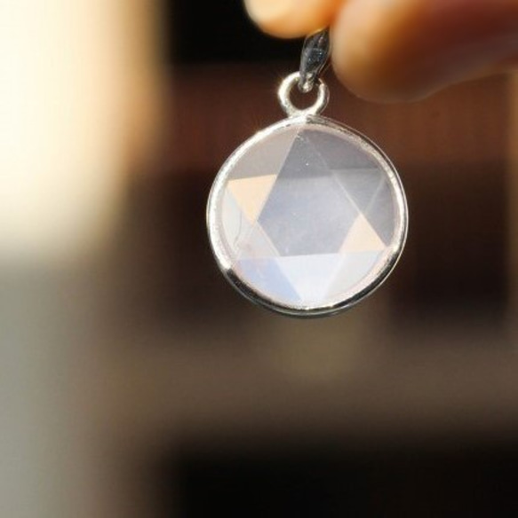 六芒星☆クリアローズクォーツのペンダントトップ(GPT5) 5枚目の画像