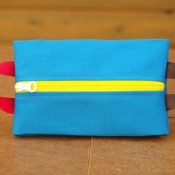 藍色×藍色組織盒與袋 第1張的照片