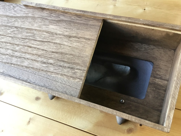 鬼瓦ティッシュケース（睨み顔の鬼瓦） また