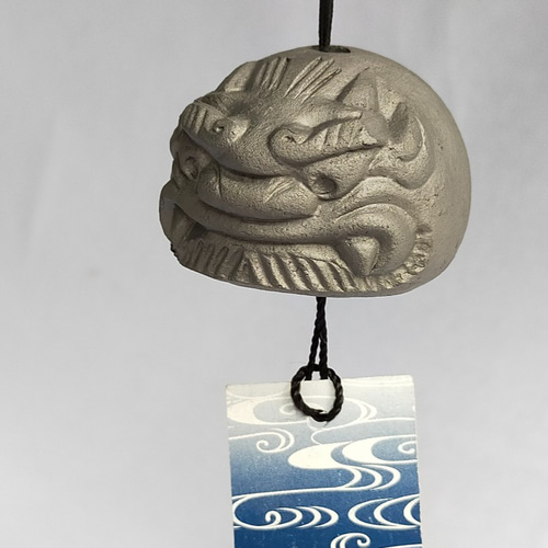 会津 本郷焼　福を呼ぶ鬼瓦　鈴製 置物 骨董品 招福 鬼鈴（中） | 光洋製瓦オンラインショップ