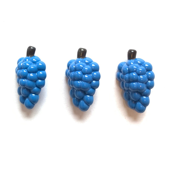 ヴィンテージボタン grape blue 3piece 2枚目の画像