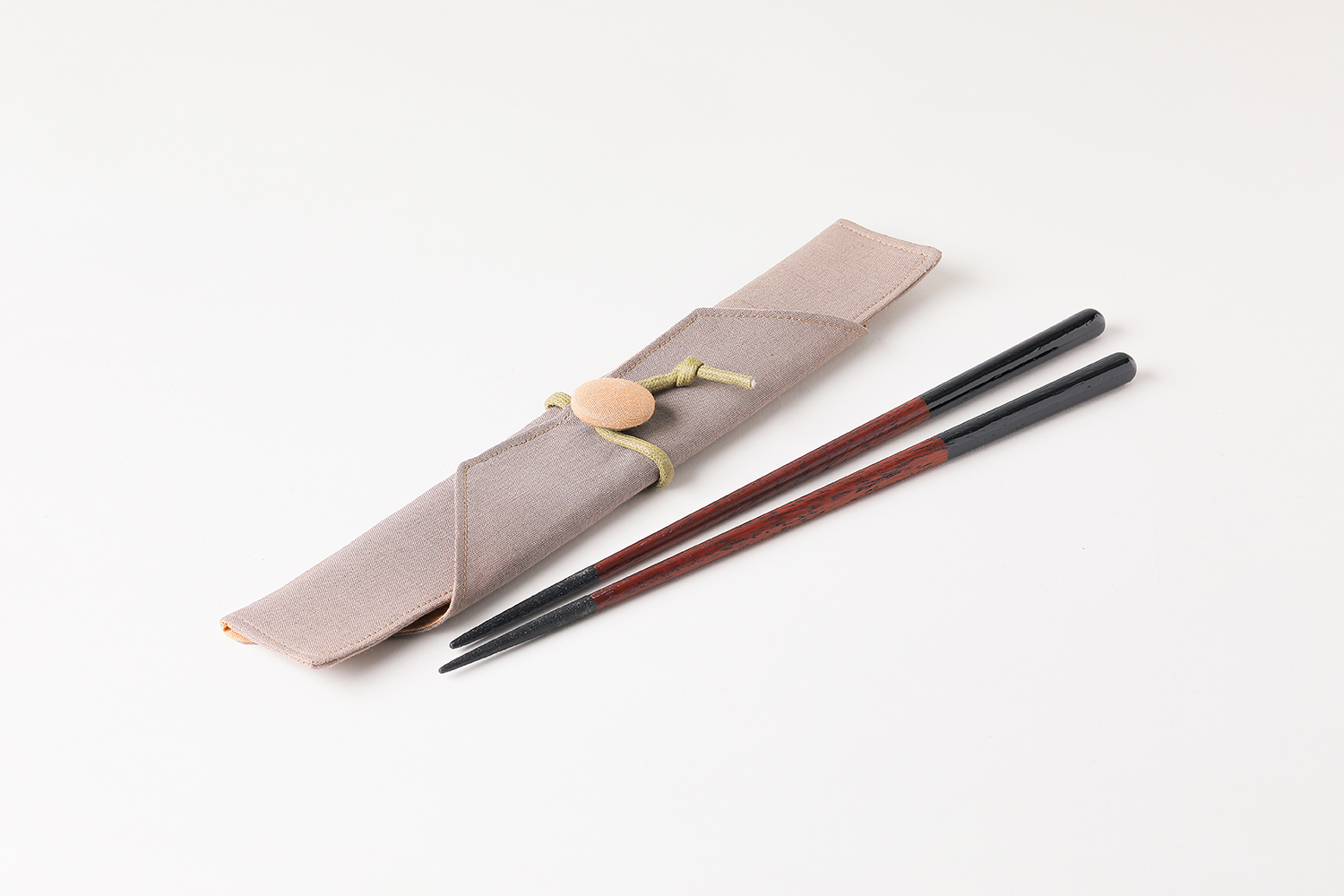 新生活応援します！マイ箸セット（ボタン黒）