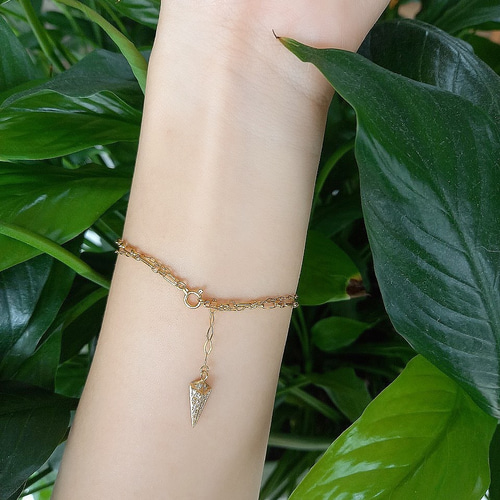 Harvest K18 イニシャルダイヤモンドブレス ブレスレット milibyscj  