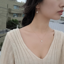 mili K18YG 宇和島アコヤパール Two Pearl Pierce 3枚目の画像