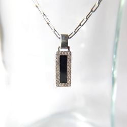 SV925 Diamond Hematite Pendant 2枚目の画像