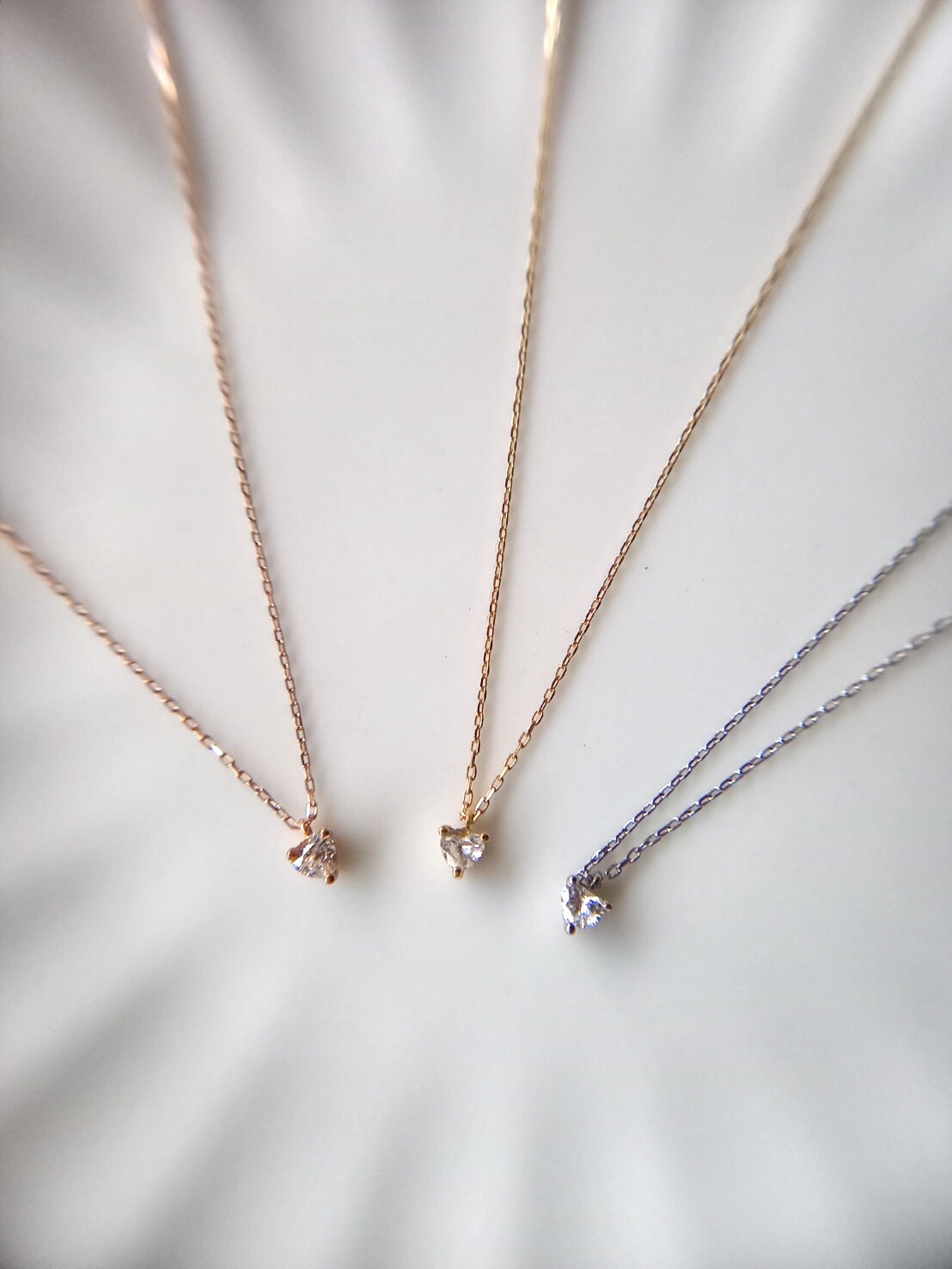 mili K18 Heart Shape Diamond Pendant