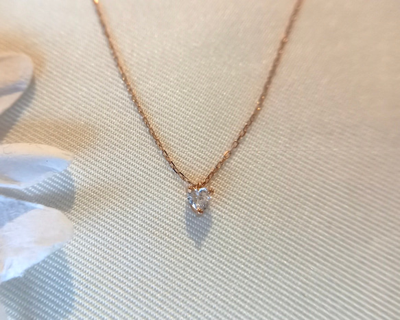 mili K18 Heart Shape Diamond Pendant 6枚目の画像