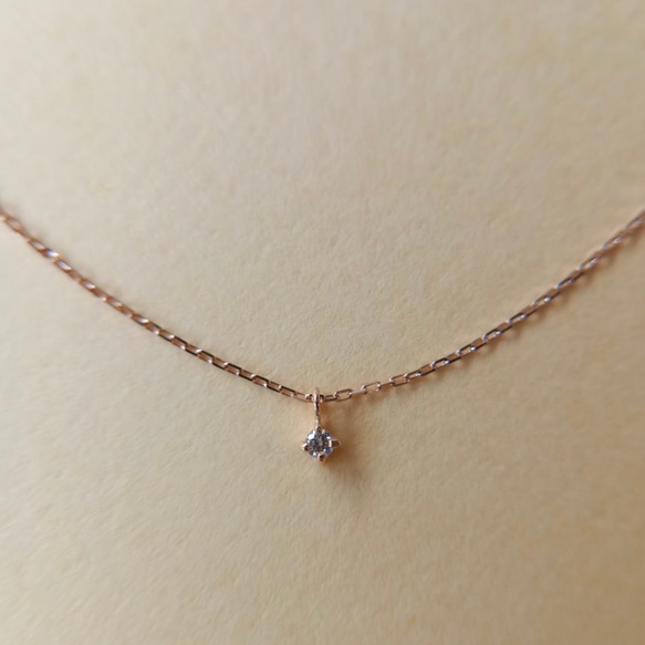 mili K18 Petite Diamond Pendant 3枚目の画像