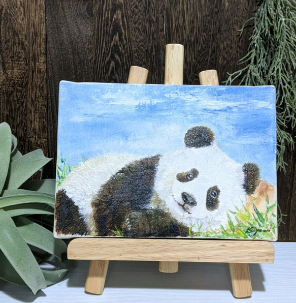 青空とパンダ 絵画 Atelier kiyomi 通販 10709644｜Creema(クリーマ)
