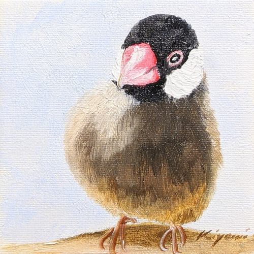 文鳥 絵画 Atelier kiyomi 通販 11136640｜Creema(クリーマ)