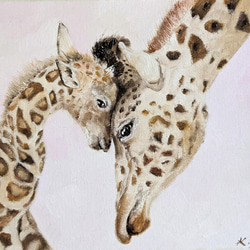 きりんオリジナル絵画 藤原朱里さん作「こどもの夢を作り上げるきりんクレーン」が