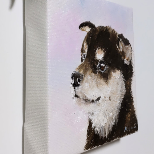 黒柴の仔犬 絵画 Atelier kiyomi 通販 11645787｜Creema(クリーマ)