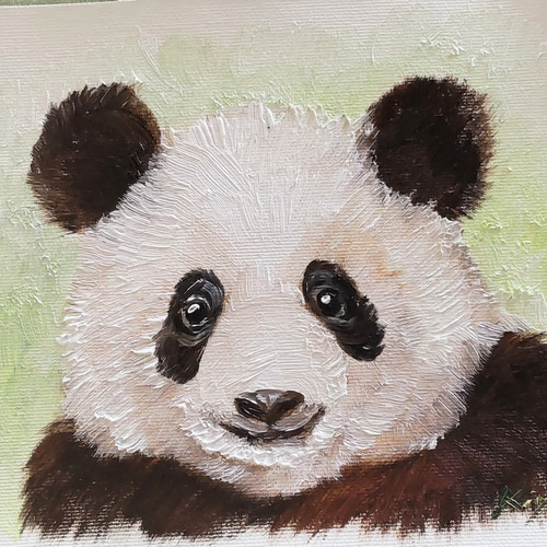 パンダ〈油絵〉 絵画 Atelier kiyomi 通販 12269238|Creema パンダ〈油絵〉 絵画 Atelier kiyomi 通販 12269238|Creema