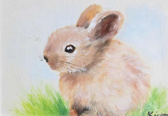 サ*ウ様 「re: rabbit」 油絵　うさぎ サ*ウ様 「re: rabbit」 油絵 うさぎ - メルカリ
