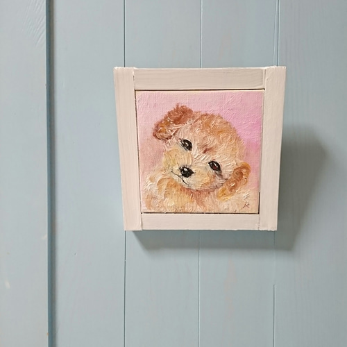 絵画　トイプードル 水彩原画_トイプードル【額縁付き】 - KM-ATELIER'S GALLERY