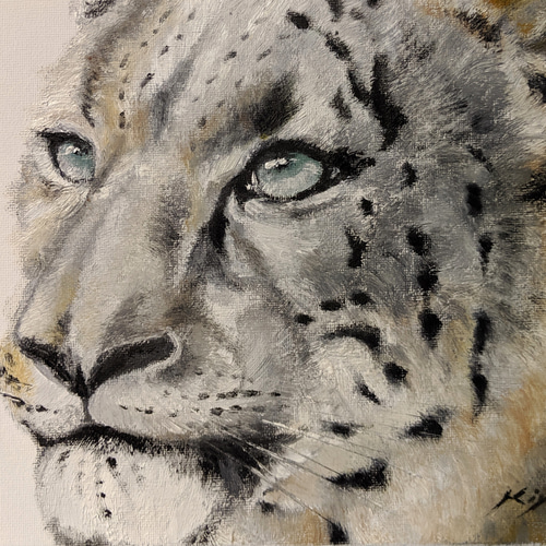 神の化身【雪豹】 絵画 Atelier kiyomi 通販 7829966｜Creema