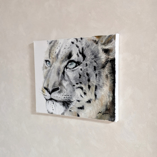 アクリル画　高山のユキヒョウ　A3 アクリル画 高山のユキヒョウ A3の通販 by ghost painter's shop