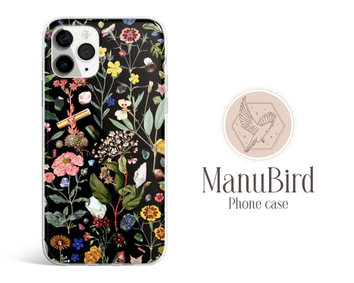 黒 花柄エンボス ケース 0_2e118a5c15680b60a13fa21eca02