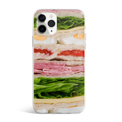 スマホケース　ほぼ全機種対応　サンドイッチ　たまご　トマト　レタス　ハム  a413 2枚目の画像