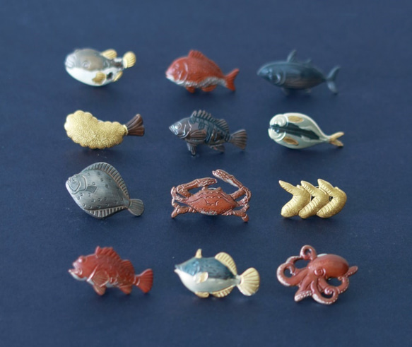 美味しいそうに茹であがってます♡【ワタリガニ】釣好きの心をくすぐる魚のピンズ（全12種類） 2枚目の画像