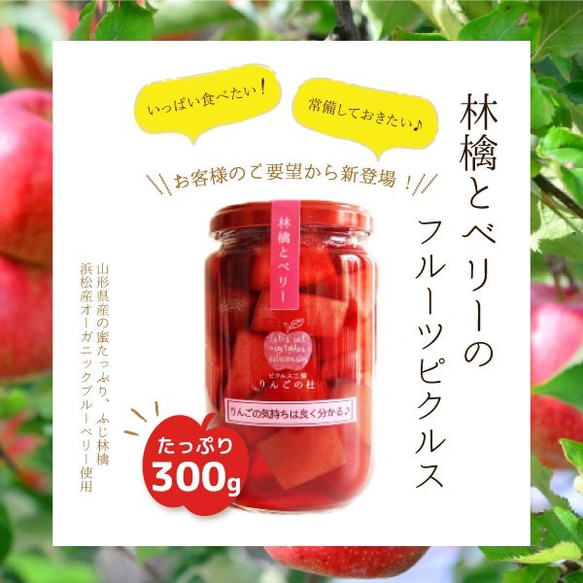 長野県産サンふじりんごの増量フルーツピクルス　【りんごの気持ちは良く分かる♪】 2枚目の画像