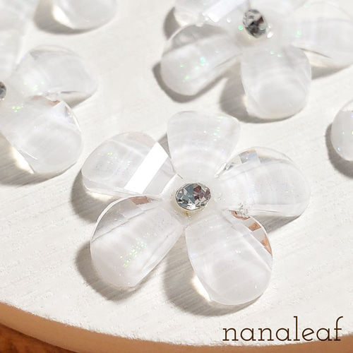 Muuu　オーダーストーン Muuu オーダーストーン フラワー&ラインストーン 貼り付けパーツ 8個