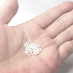 樹脂パール 1.5mm 500個 穴なし ホワイト ◇ 1g 白 ABS プラスチック PP11015WH 4枚目の画像