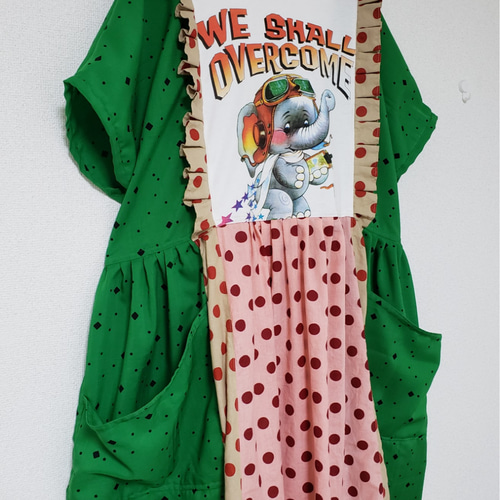 可愛い象さんTシャツのリメイクワンピース ワンピース まっさん 通販  