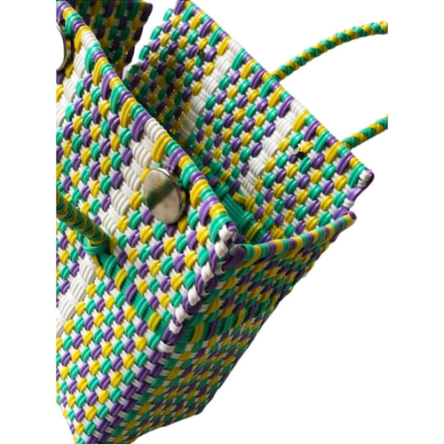 メルカドバッグ ミニボックス グリーンミックス かごバッグ Maya