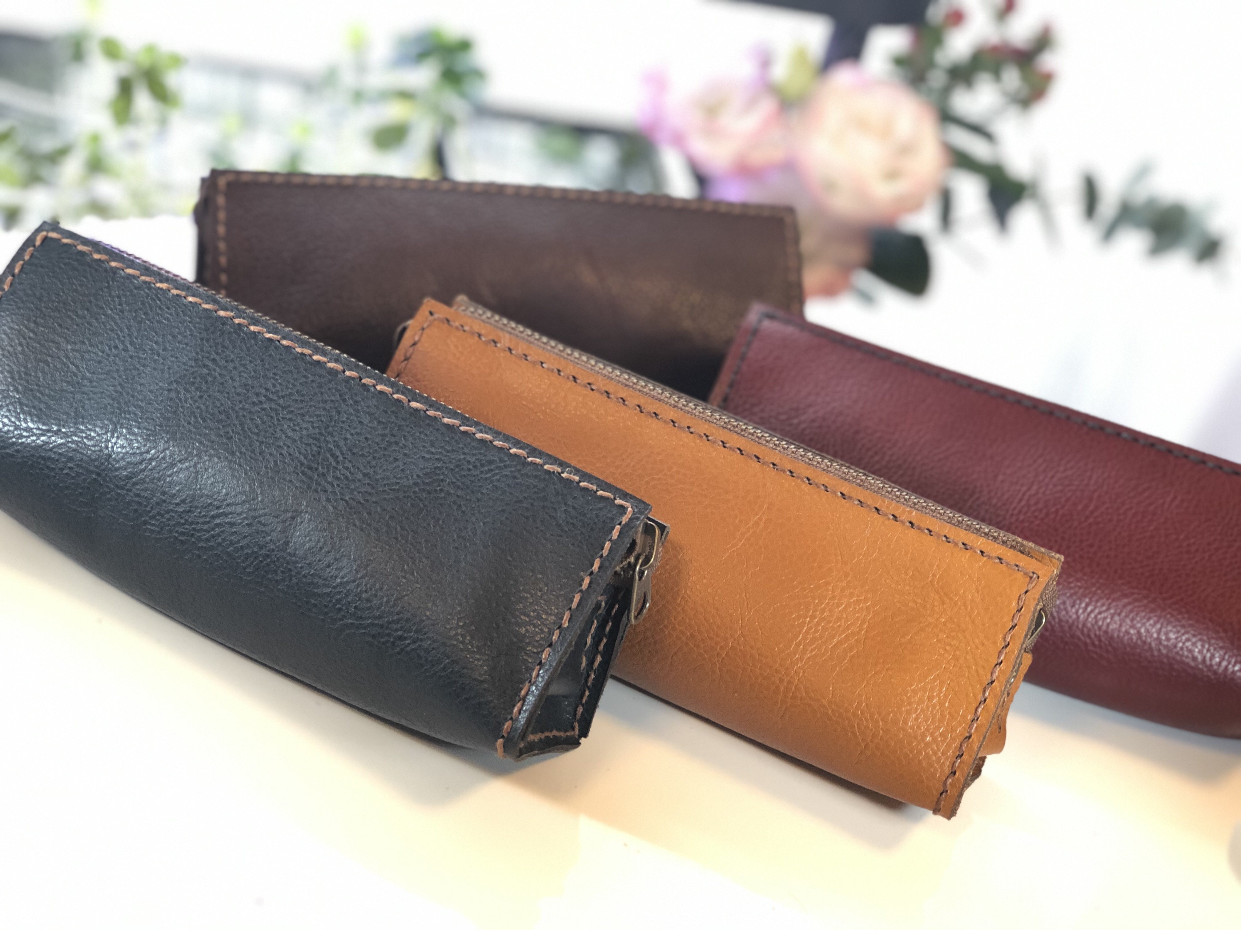 ◇◆ファスナー付きレザーペンケース◆◇ 4,050円