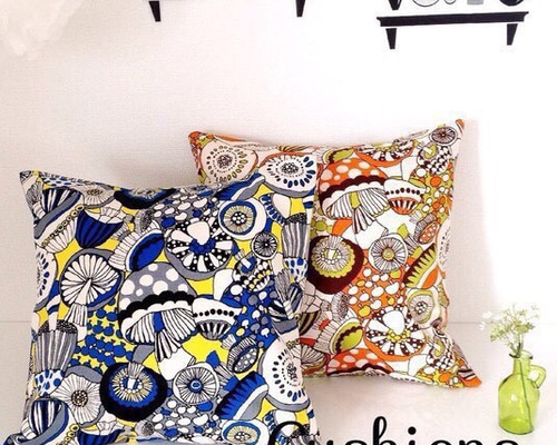 2枚組vividきのこクッションカバーセット クッション・クッション