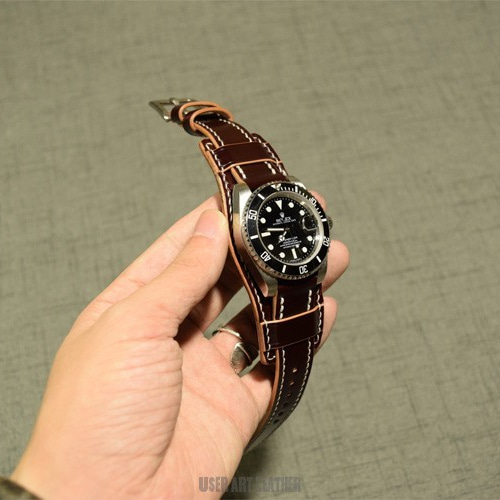 受注製作 背当て付き 新喜皮革コードバン 無双仕立て 時計ベルト 受注製作 背当て付き 新喜皮革コードバン 無双仕立て 時計ベルト