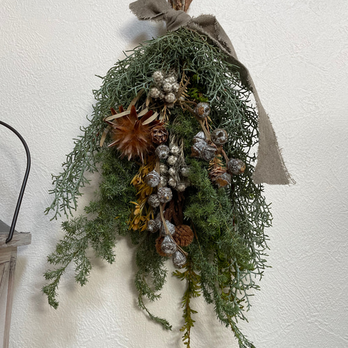 送料無料B102ドライフラワースワッグ ネイティブフラワースワッグ 冬