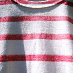 イタリア・手染めTシャツ【ストライプ 赤 M】 Ratafià Firenze 3枚目の画像