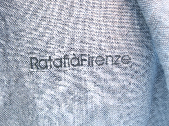 イタリアリネン 手染めエプロン【ブルー】Ratafià Firenze 4枚目の画像