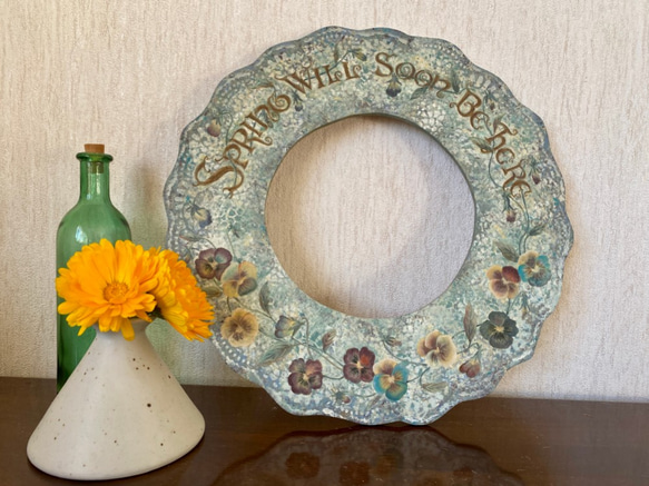 トールペイント作品、壁掛け トールペイント作品 カントリー雑貨 ハンドメイド 木製 壁掛け