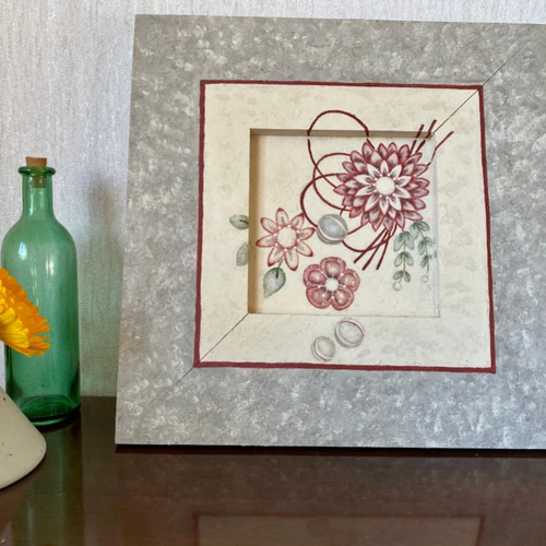 トールペイント：冬のプレート お正月 冬 ウォールステッカー