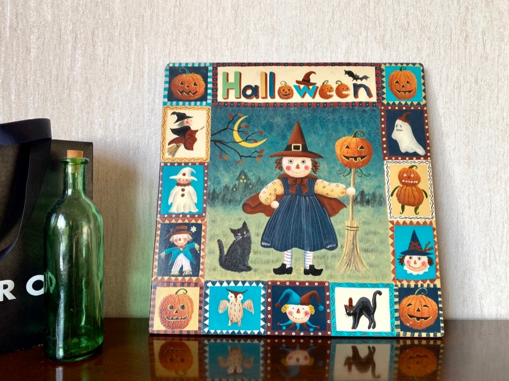 トールペイント】ち手描きハロウィンプレート やわ